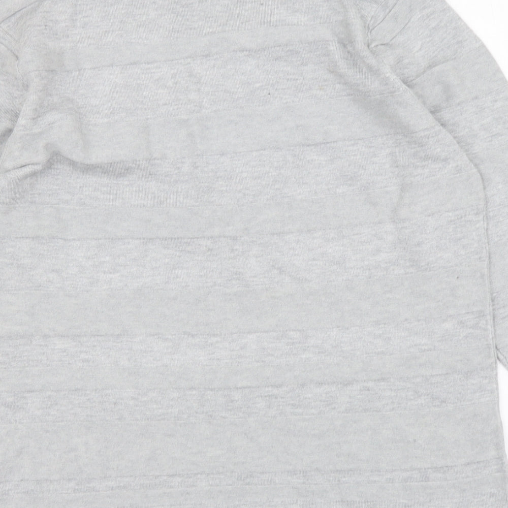 BHS Womens Grey Round Neck Viscose Pullover Jumper Size 14