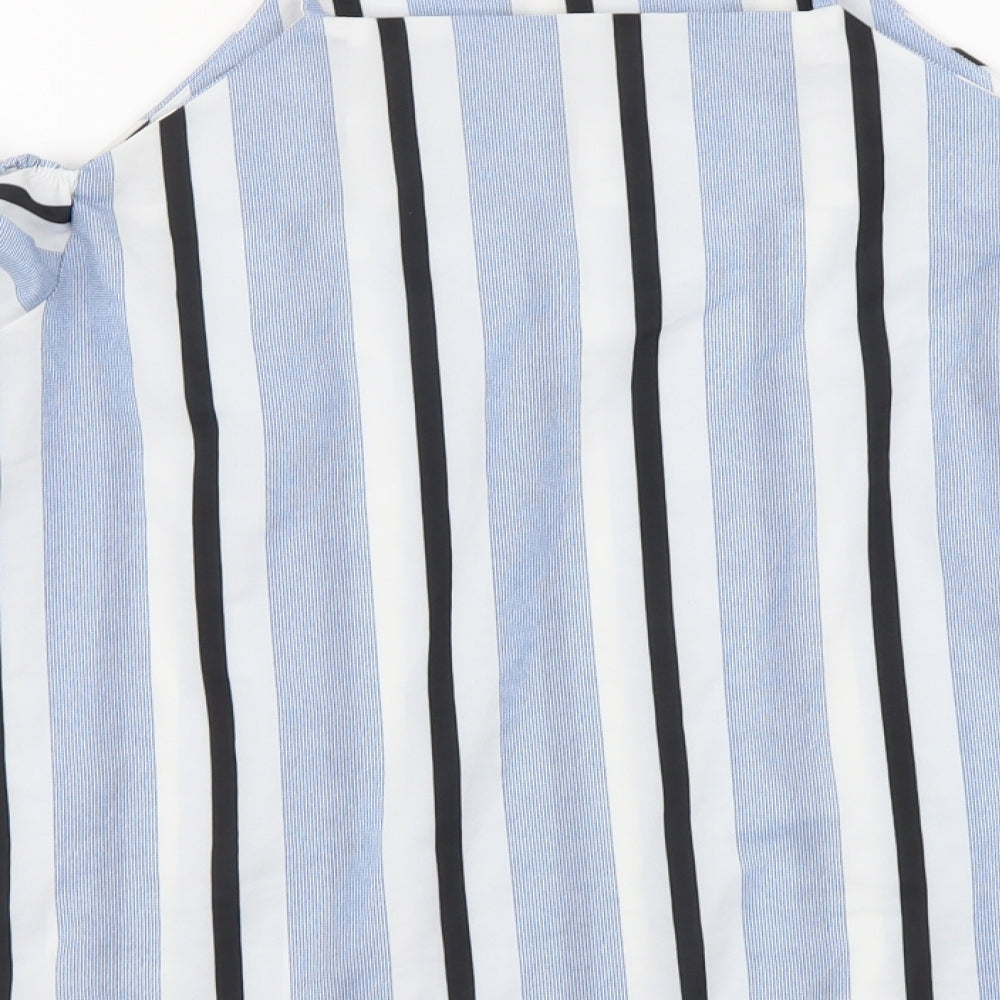 Select Womens Multicoloured Striped Polyester Basic Blouse Size 8 Halter