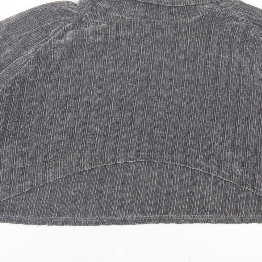 Motel Womens Grey Polyester Pullover Sweatshirt Size S Pullover - Crop