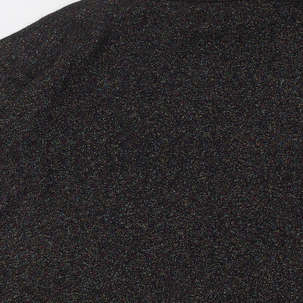 Warehouse Womens Multicoloured Mock Neck Viscose Pullover Jumper Size 8