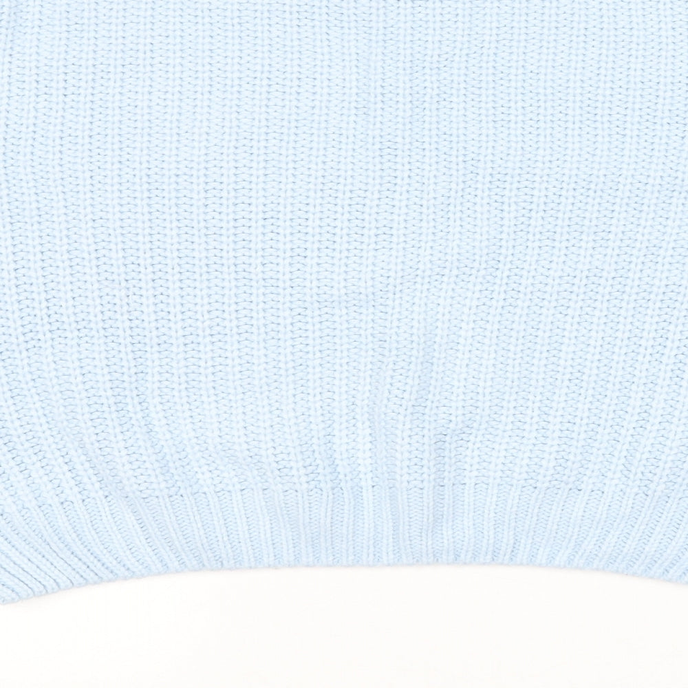 Atmosphere Womens Blue Round Neck Acrylic Pullover Jumper Size S