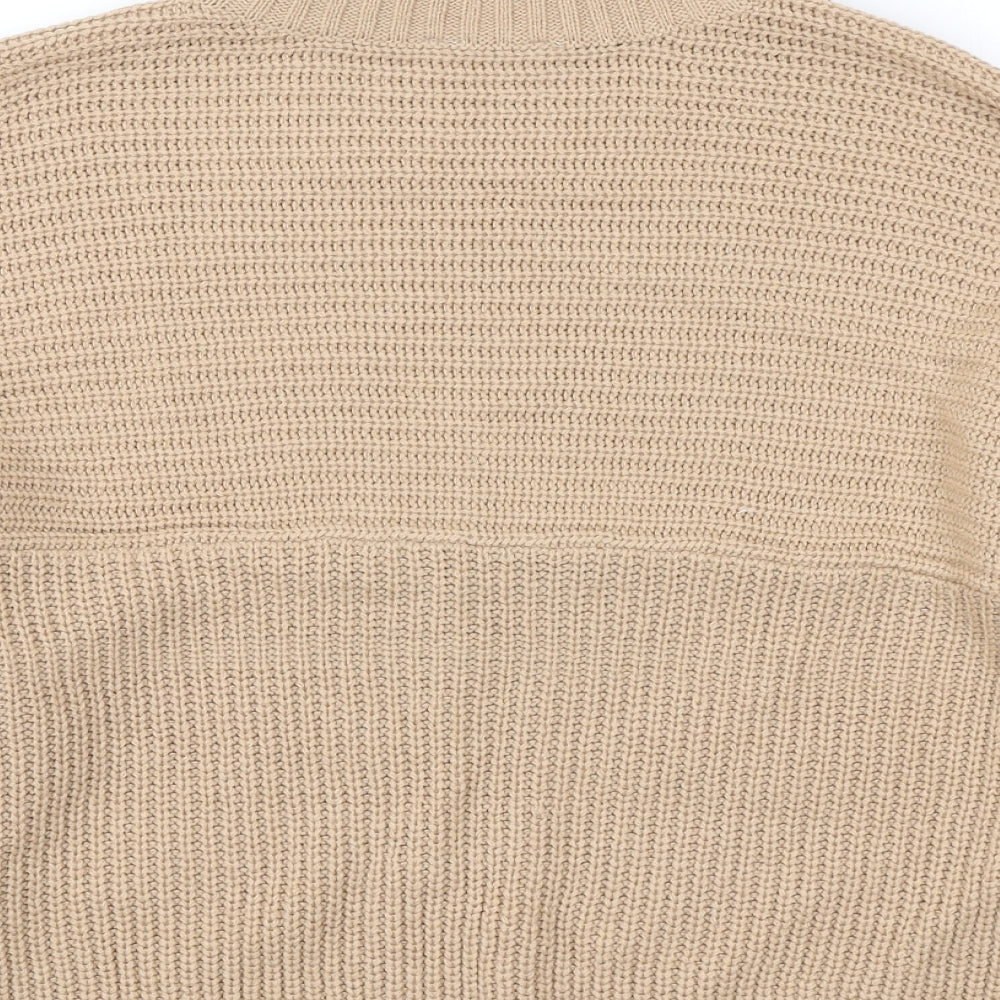 PEP & CO Womens Brown High Neck Acrylic Pullover Jumper Size L