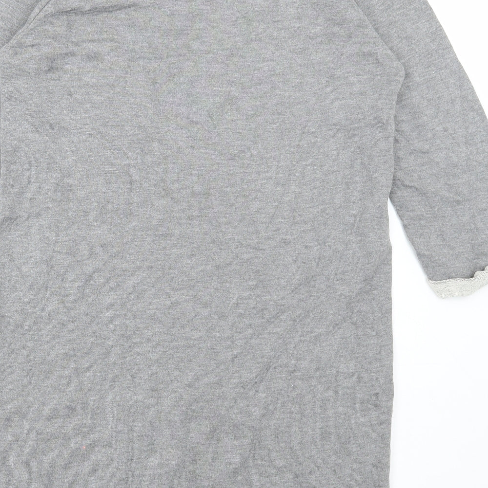 TU Womens Grey Viscose Pullover Sweatshirt Size 8 Pullover
