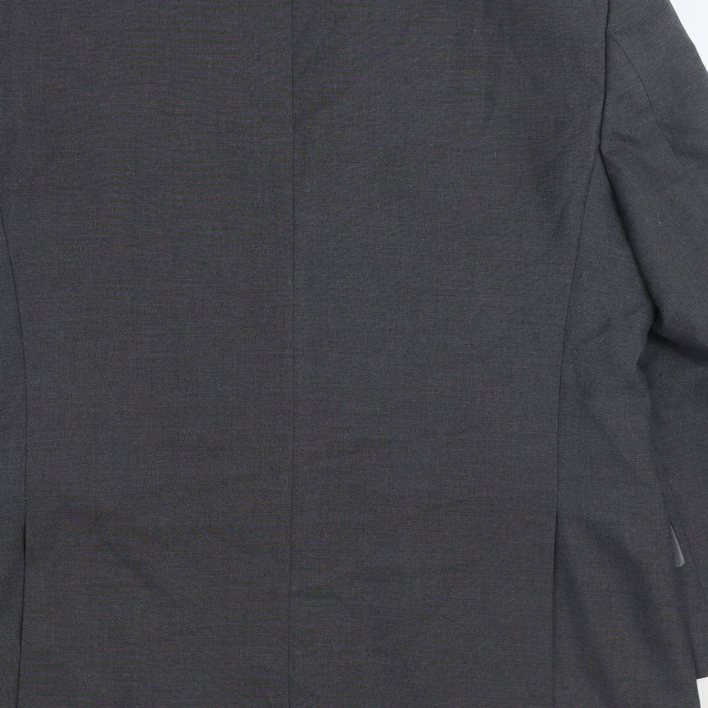 Marks & Spencer Mens Grey Polyester Jacket Suit Jacket Size 44