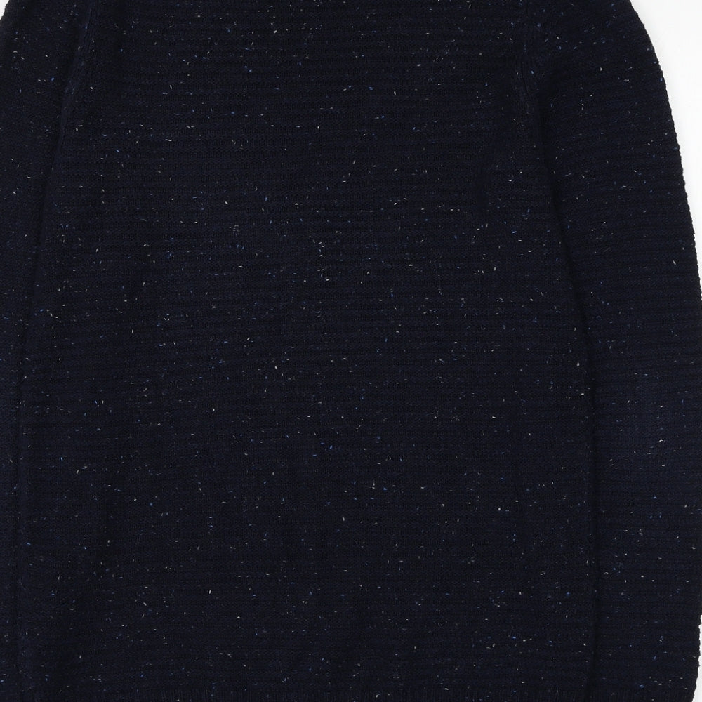 Cedarwood State Mens Blue Round Neck Polyester Pullover Jumper Size M