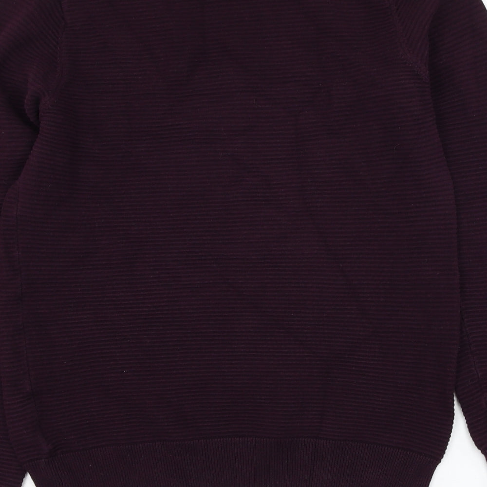 NEXT Mens Purple Round Neck Cotton Pullover Jumper Size S