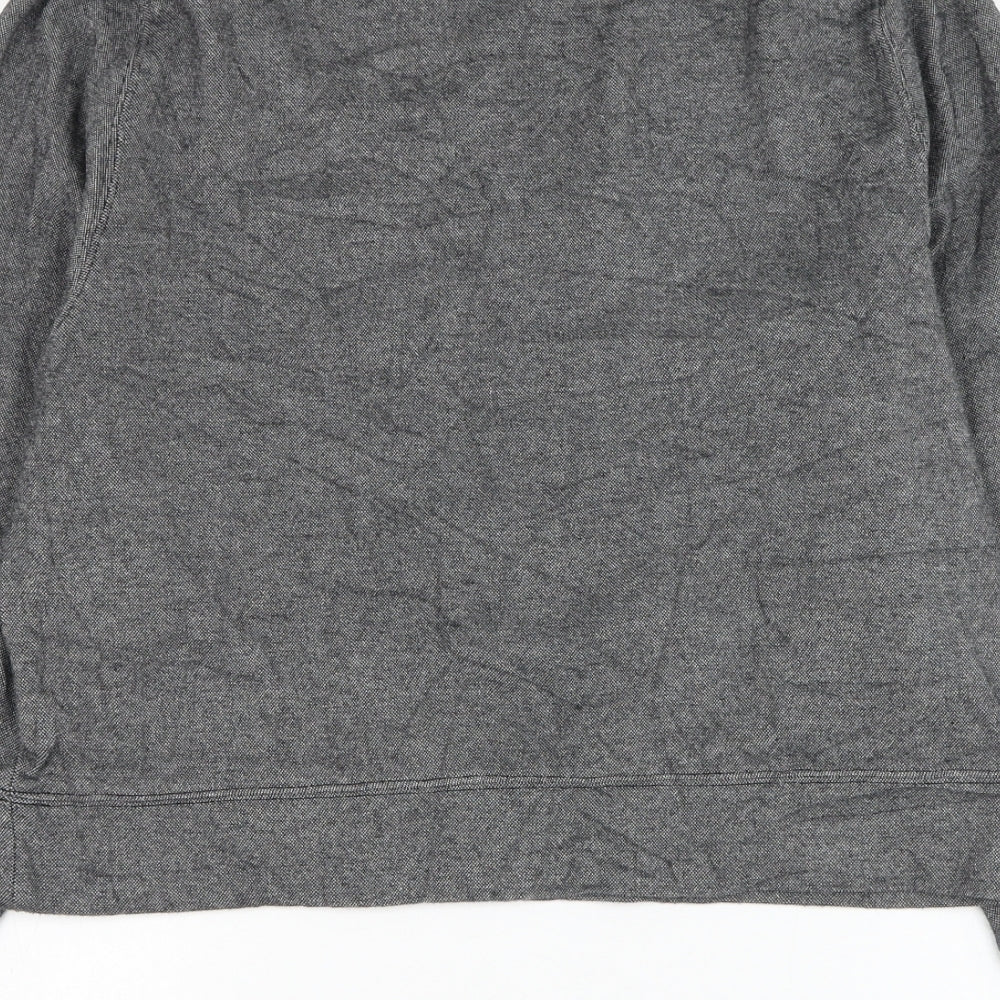 Mango Womens Grey Polyester Pullover Sweatshirt Size S Pullover