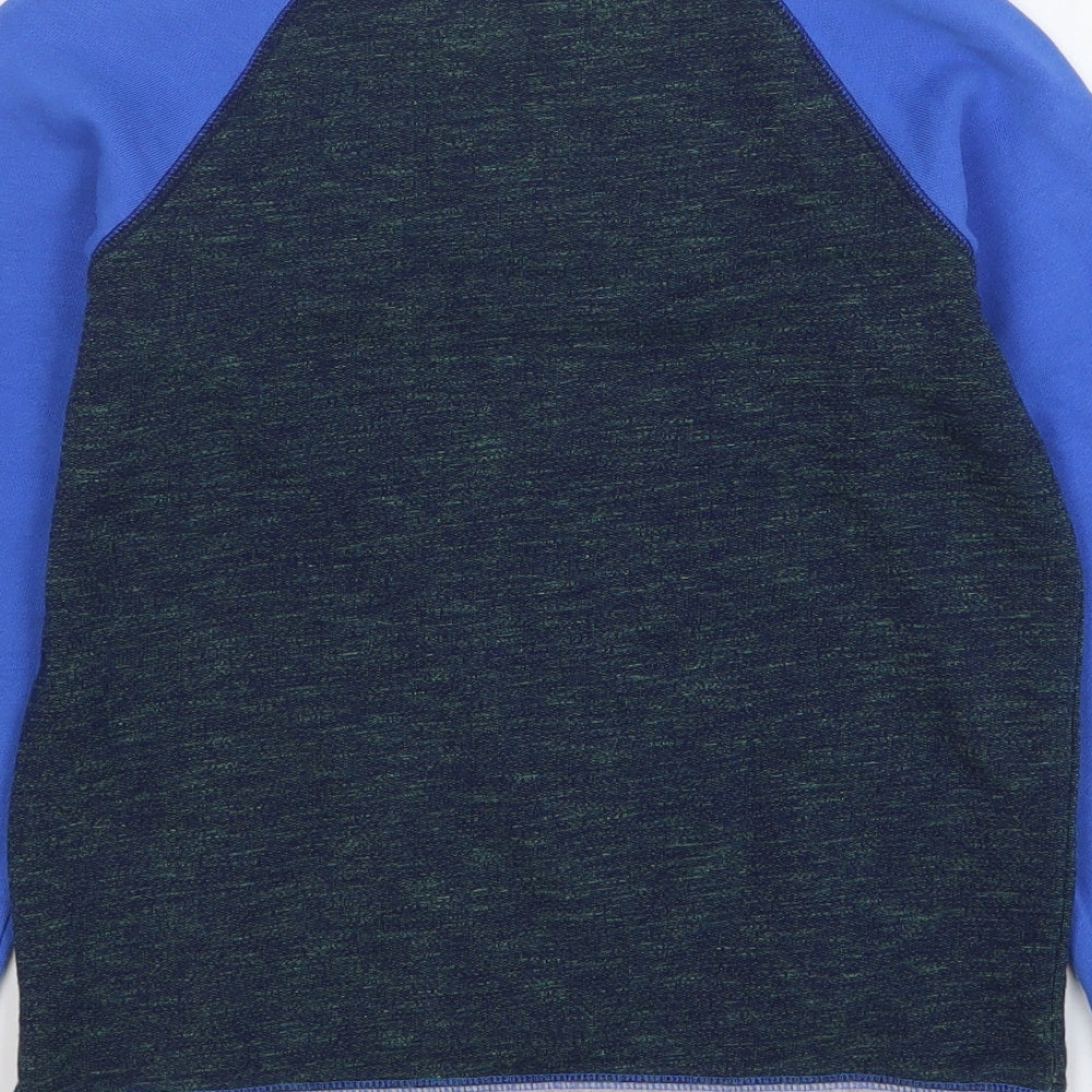 Lands End Boys Multicoloured Colourblock Cotton Pullover Sweatshirt Size 8-9 Years Pullover