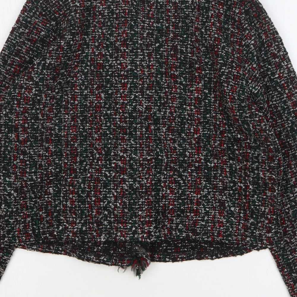 Springfield Womens Multicoloured Round Neck Striped Acrylic Cardigan Jumper Size 10