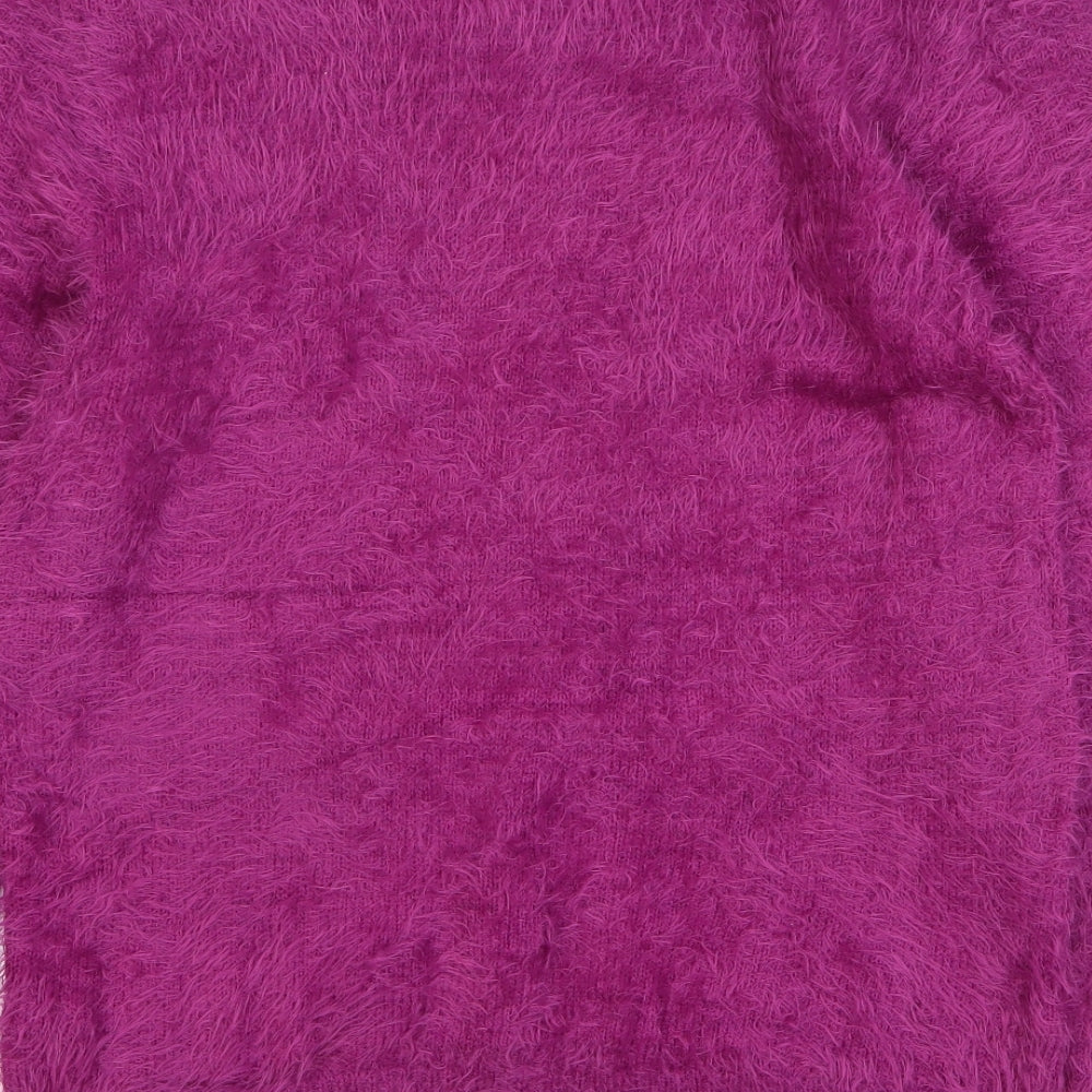 Lakeland Womens Purple Round Neck Nylon Pullover Jumper Size 12