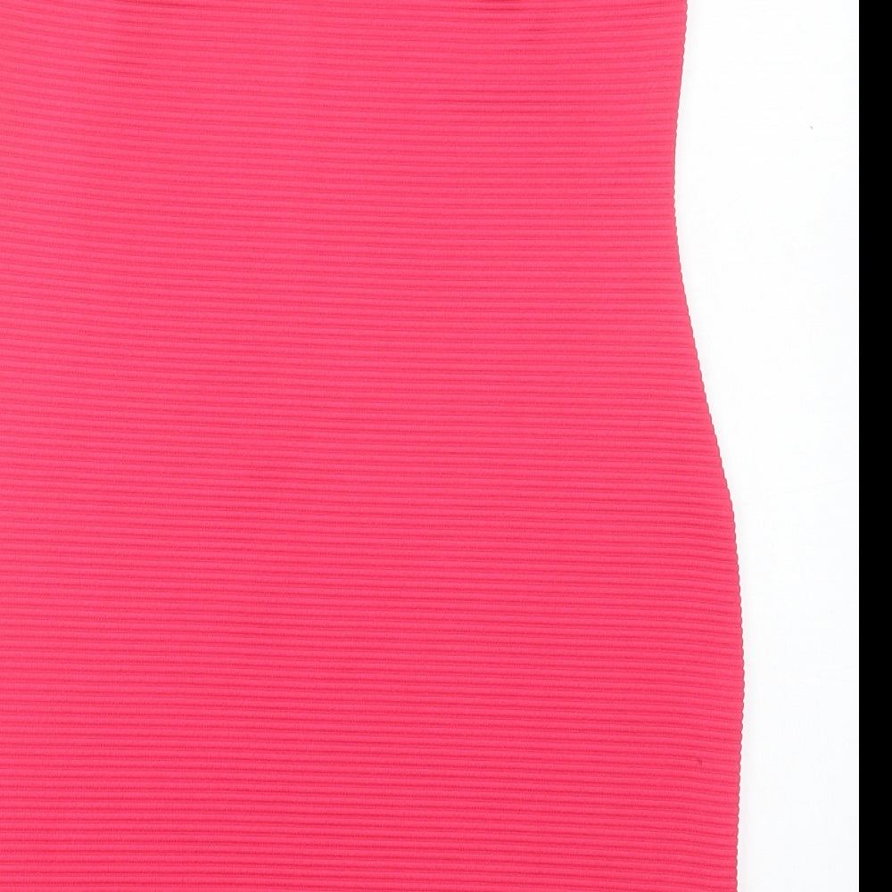 Preworn Womens Pink Polyester Bodycon Size S Sweetheart Pullover