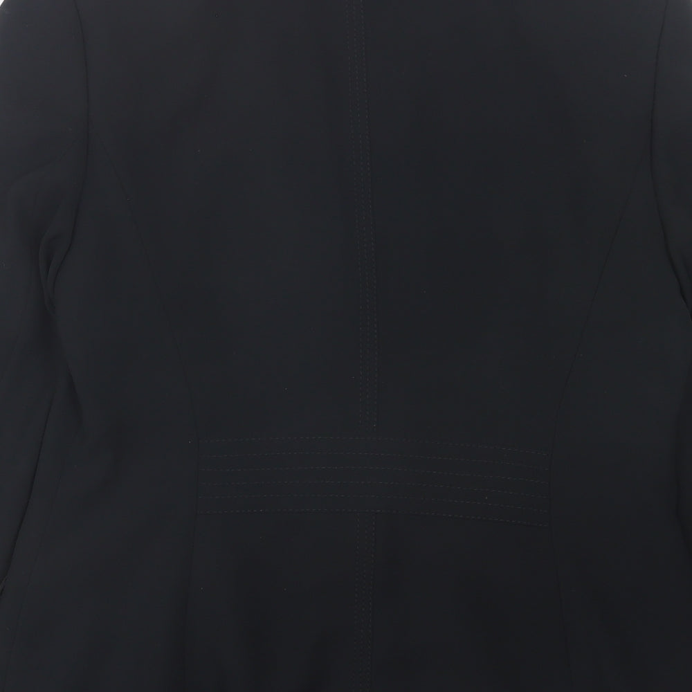 NEXT Womens Black Jacket Blazer Size 12 Hook & Eye