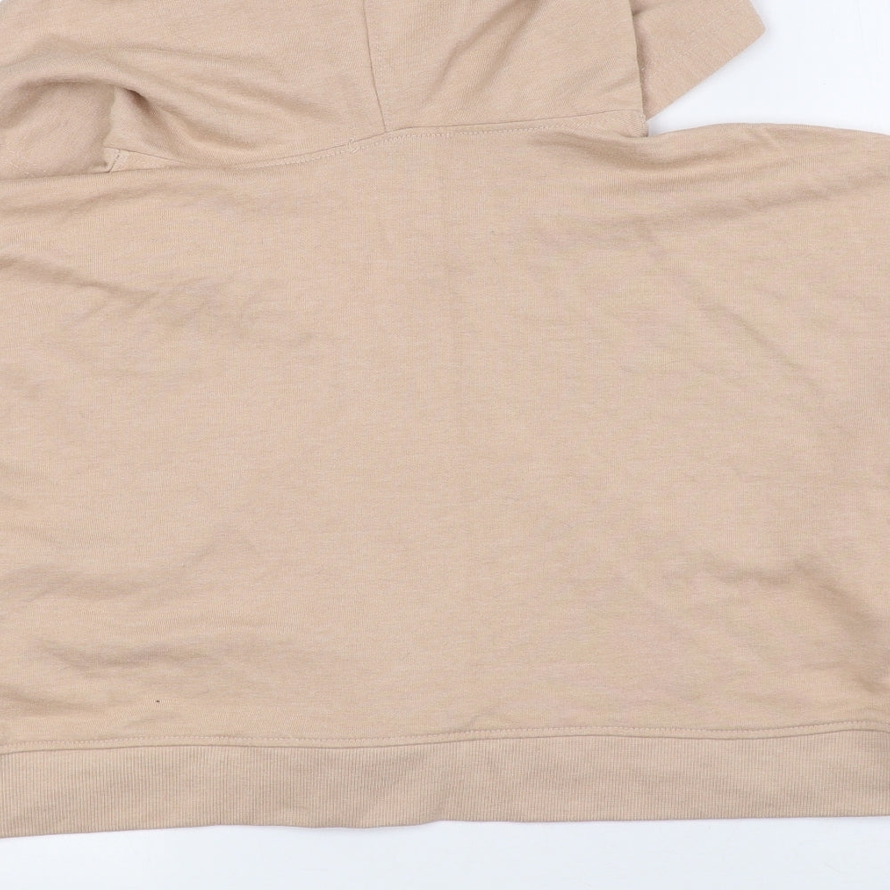 Missguided Womens Beige Polyester Pullover Hoodie Size 8 Pullover - Petite, Cropped