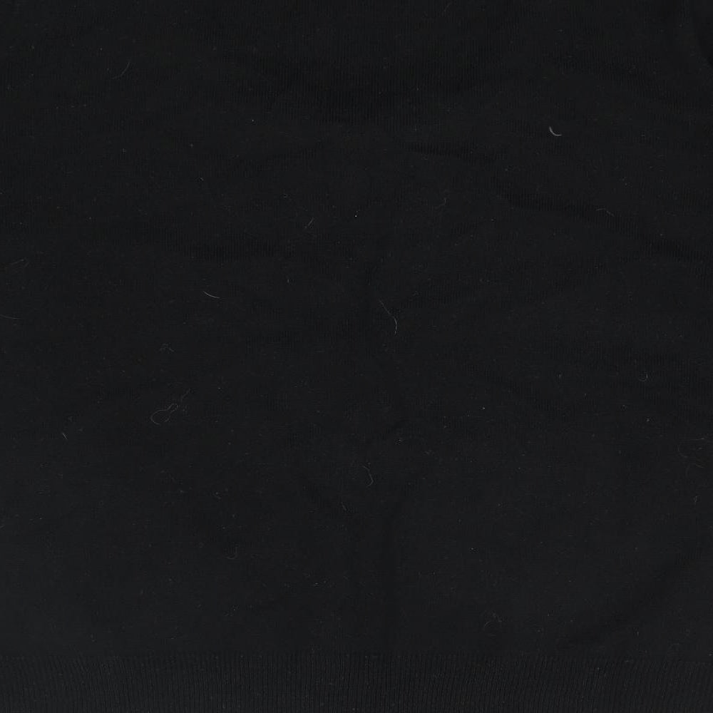 Wardrobe Womens Black Scoop Neck Acrylic Pullover Jumper Size 16