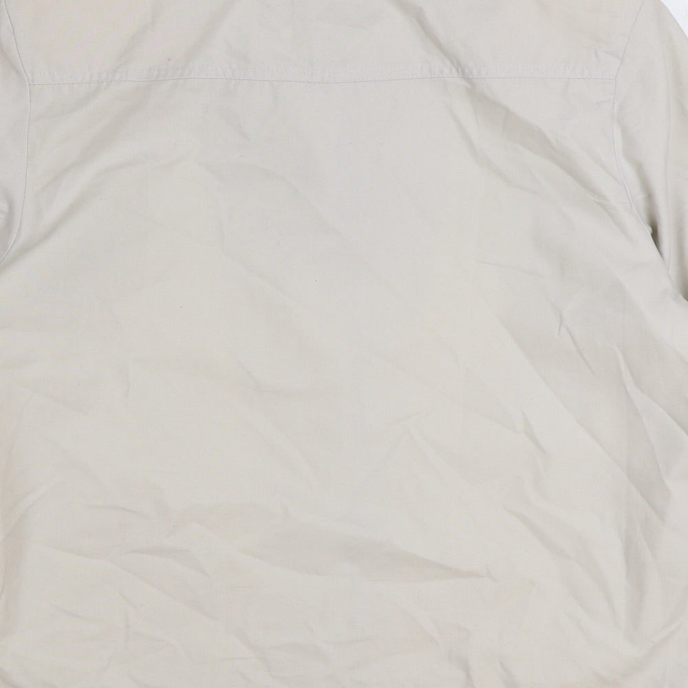 Preworn Womens Beige Jacket Size 12 Button
