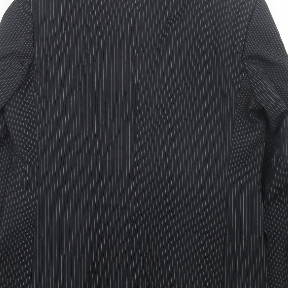 Burton Mens Silver Polyester Jacket Suit Jacket Size 42
