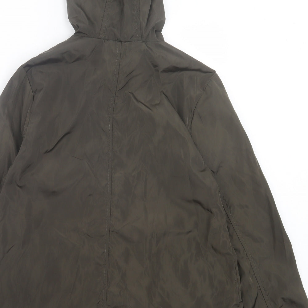 Boohoo Womens Green Jacket Size 10 Zip