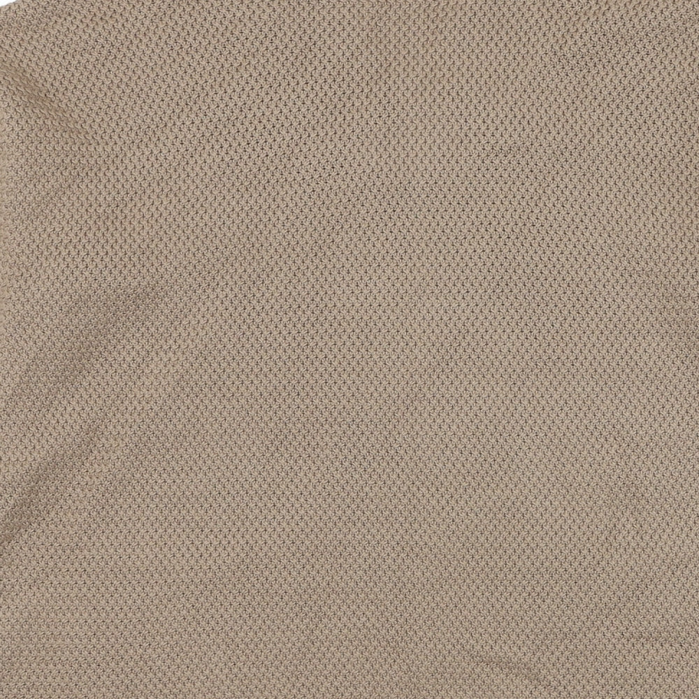 Marble Womens Brown V-Neck Cotton Cardigan Jumper Size 2