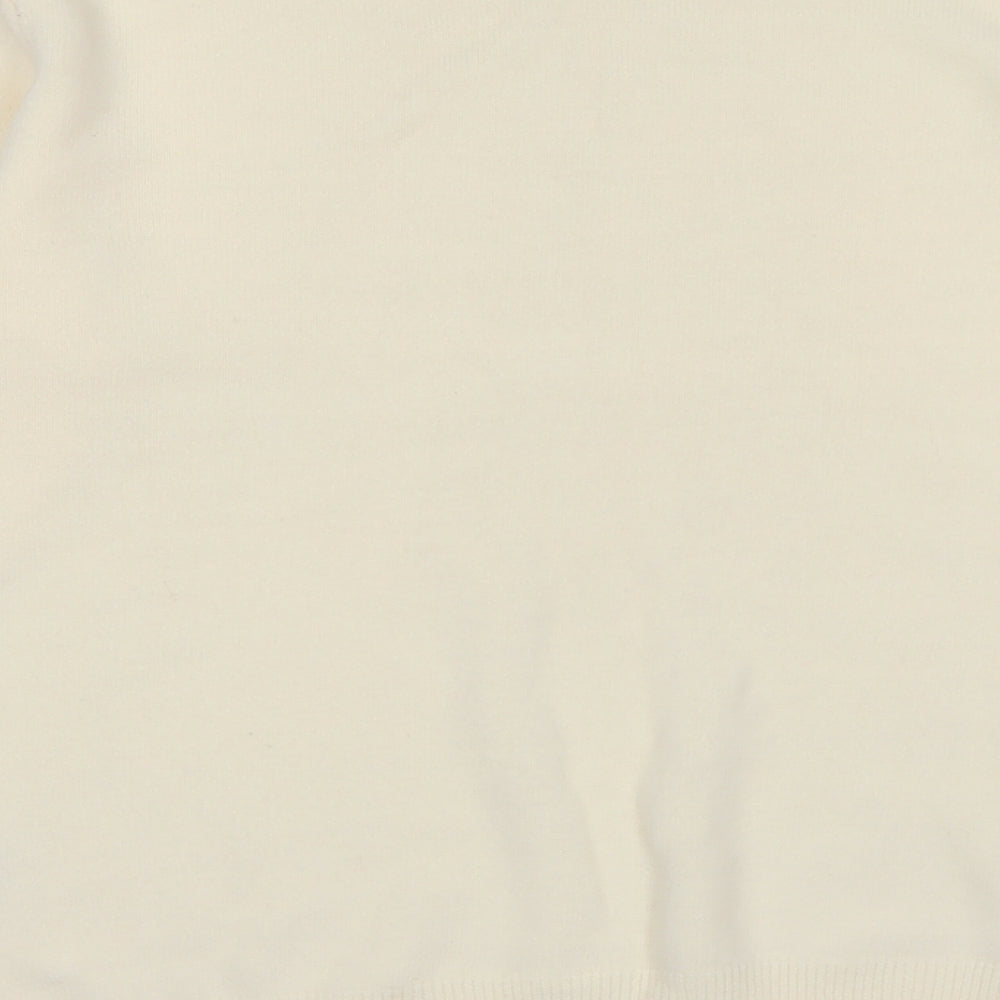 Sinclair Womens Ivory Crew Neck Acrylic Pullover Jumper Size S