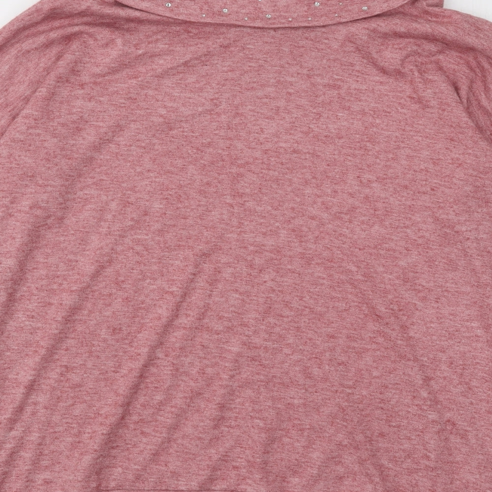 KIass Womens Pink Roll Neck Viscose Pullover Jumper Size M