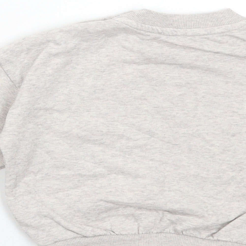 George Baby Grey Cotton Pullover Jumper Size 12-18 Months Pullover - Rainbow