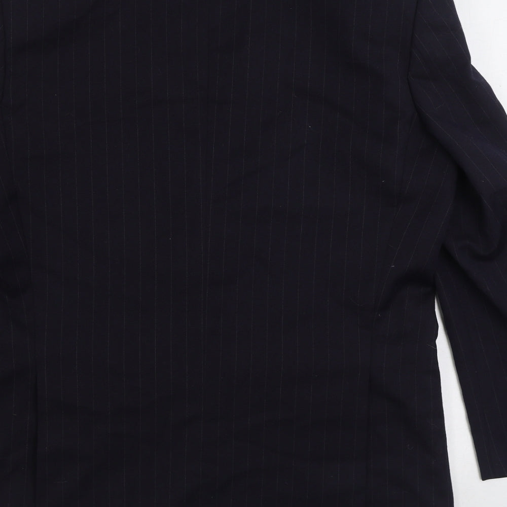 Mr. Harry Mens Blue Striped Wool Jacket Suit Jacket Size 40
