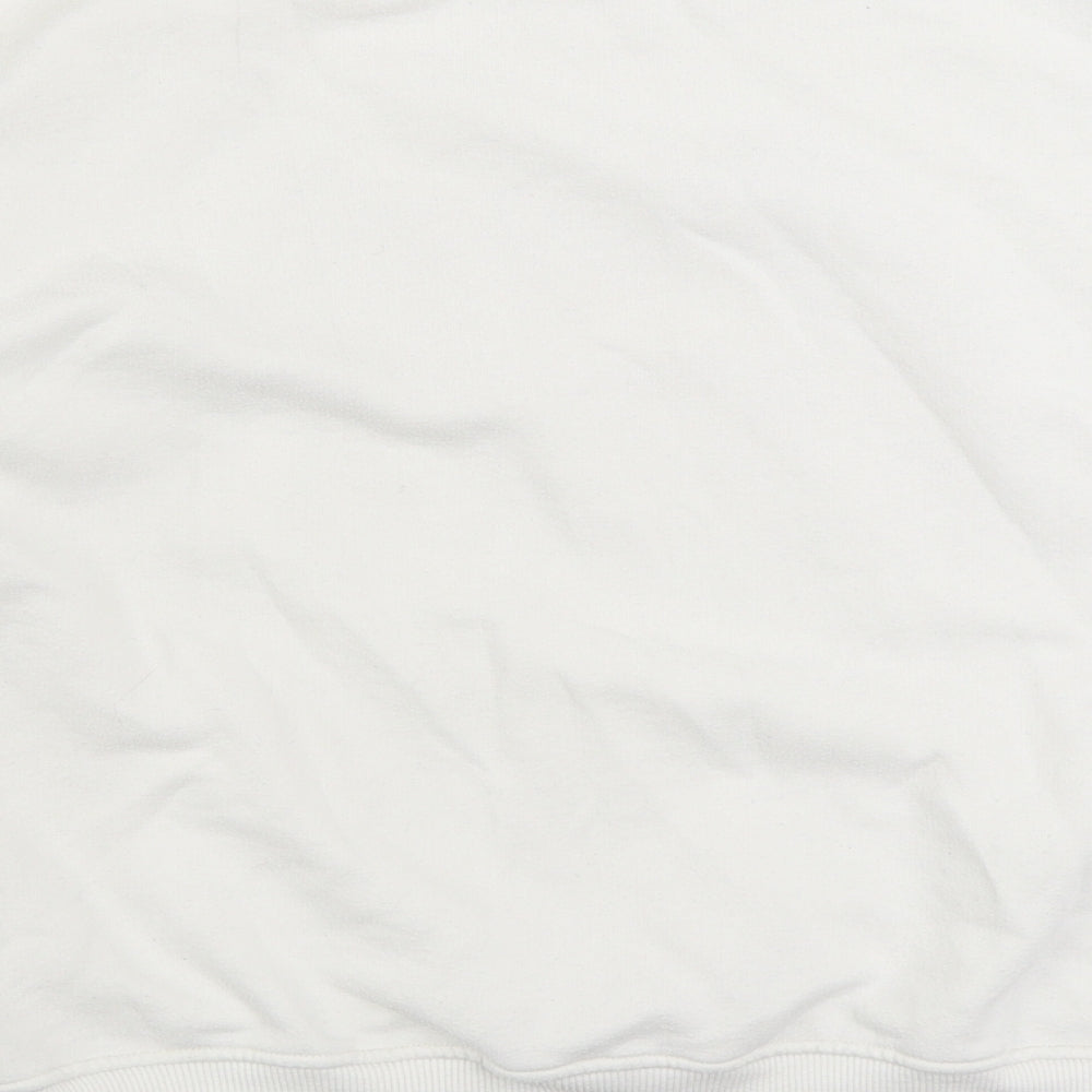 Primark Womens White Cotton Pullover Sweatshirt Size S Pullover - Good Vibes