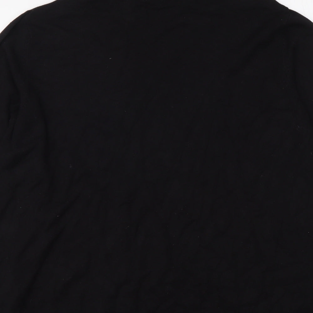 H&M Womens Black Round Neck Viscose Pullover Jumper Size M