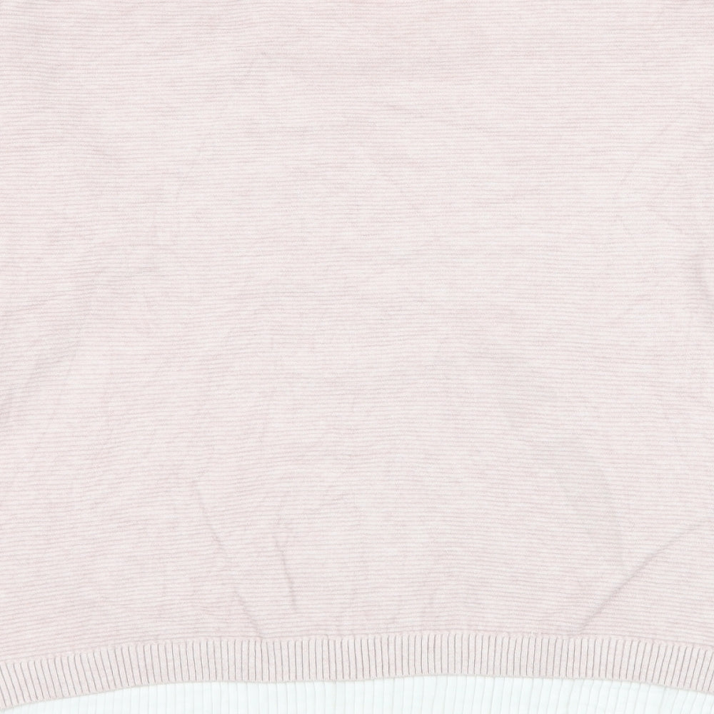 Preworn Womens Pink Round Neck Viscose Pullover Jumper Size L