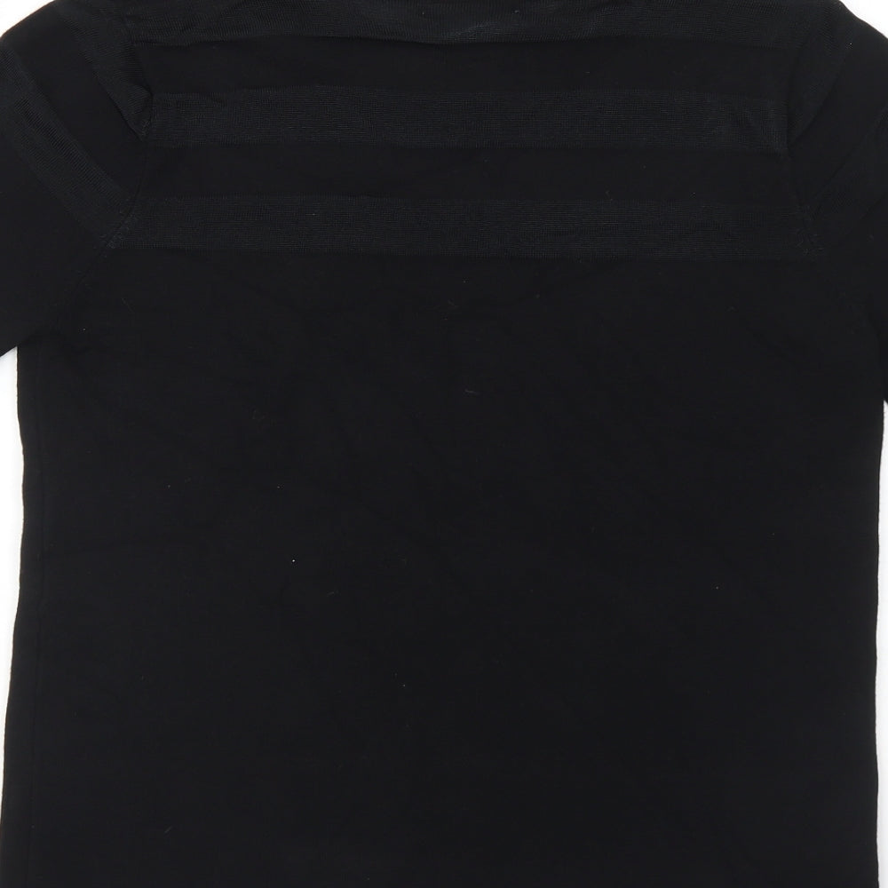 Carmen Womens Black Round Neck Rayon Pullover Jumper Size L