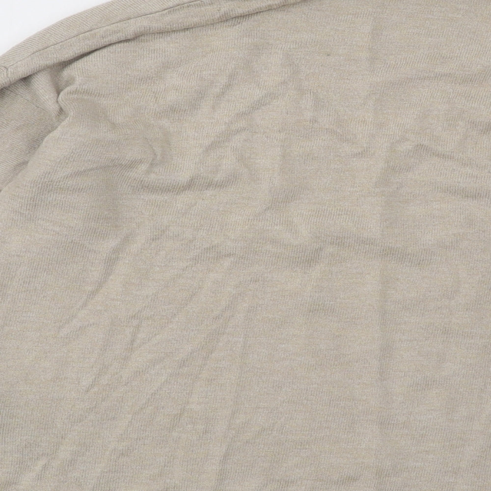 Oasis Womens Beige Round Neck Polyester Pullover Jumper Size S