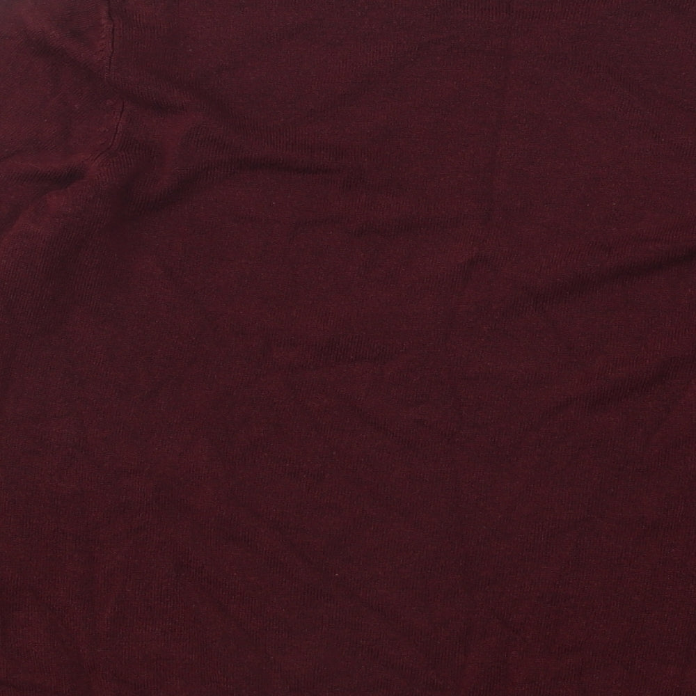 Marks & Spencer Womens Purple Round Neck Acrylic Pullover Jumper Size 14