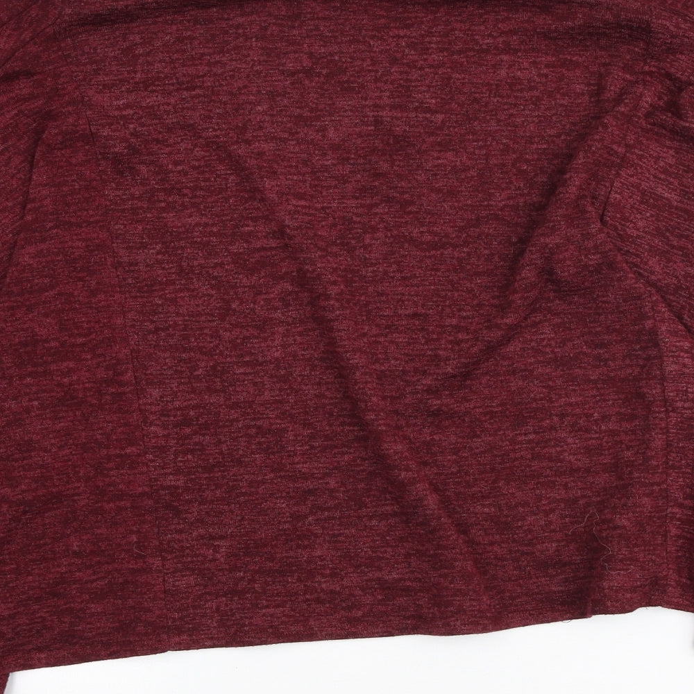 Preworn Womens Red Round Neck Polyester Pullover Jumper Size M - Waterfall