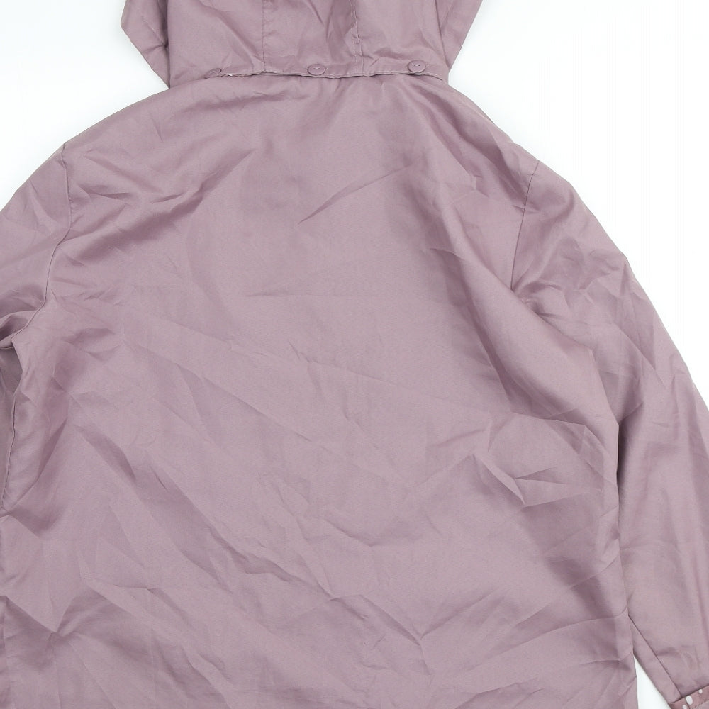 Anne De Lancay Womens Pink Anorak Coat Size M Button