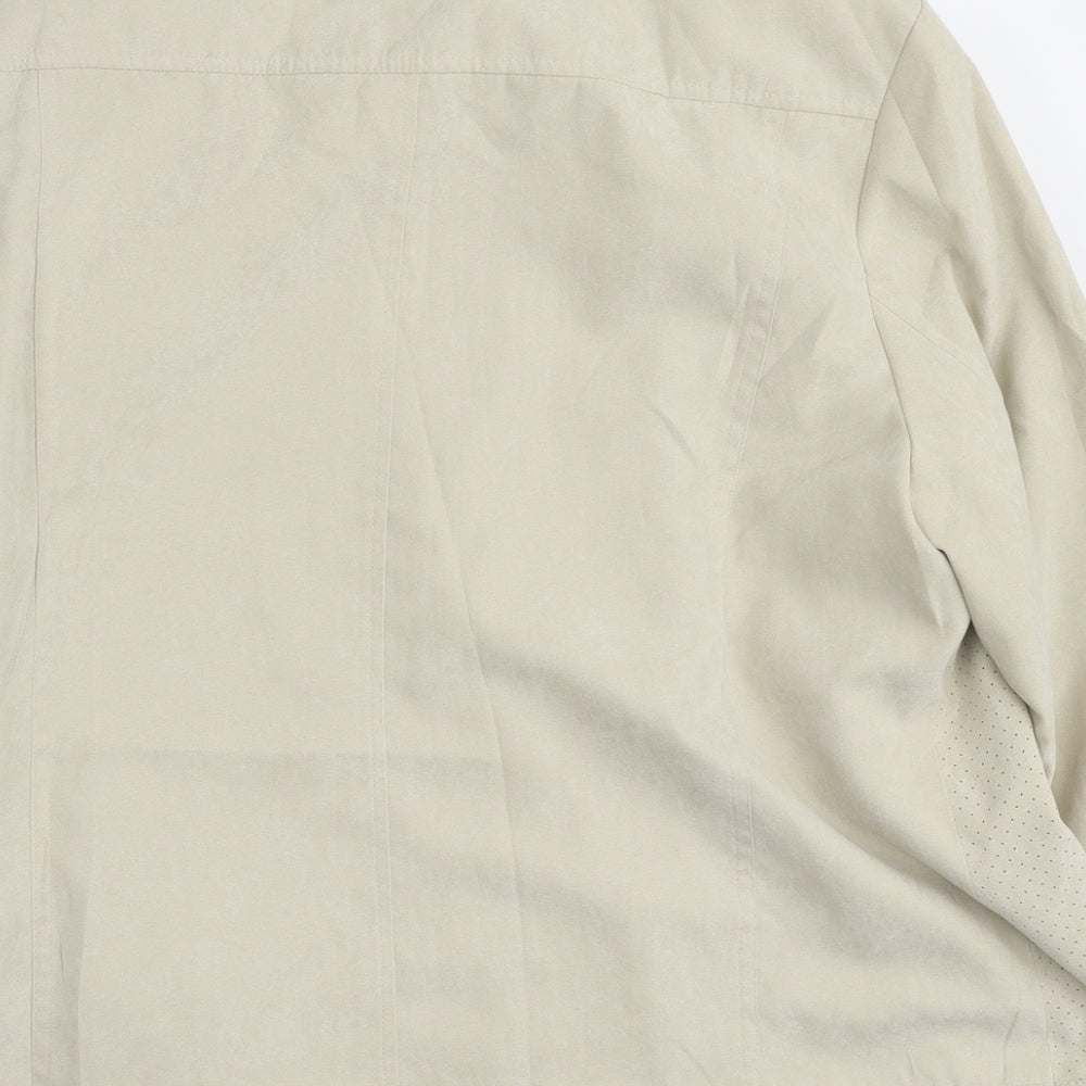 Klass Womens Ivory Jacket Size L Zip