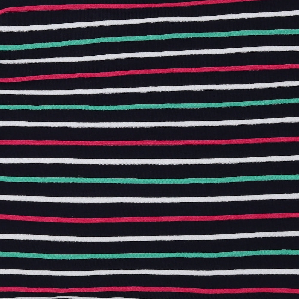 First Avenue Womens Multicoloured Round Neck Striped Polyester Pullover Jumper Size L