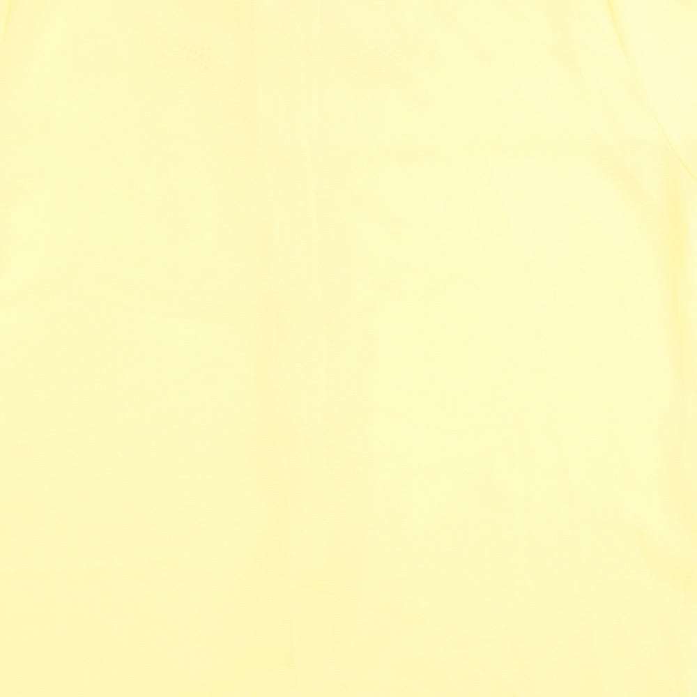 Saloos Womens Yellow Polyester Basic Button-Up Size 14 Collared