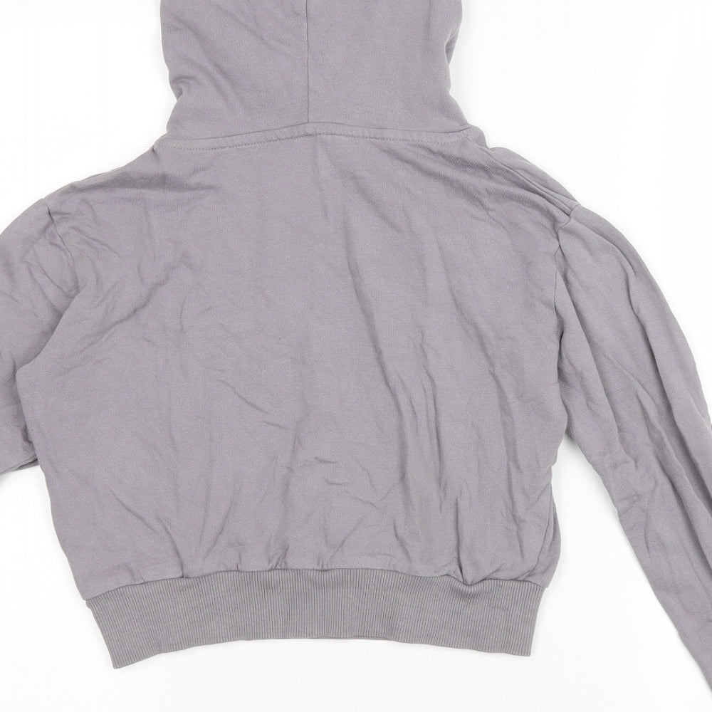 Closure Womens Grey Cotton Pullover Hoodie Size 6 Pullover