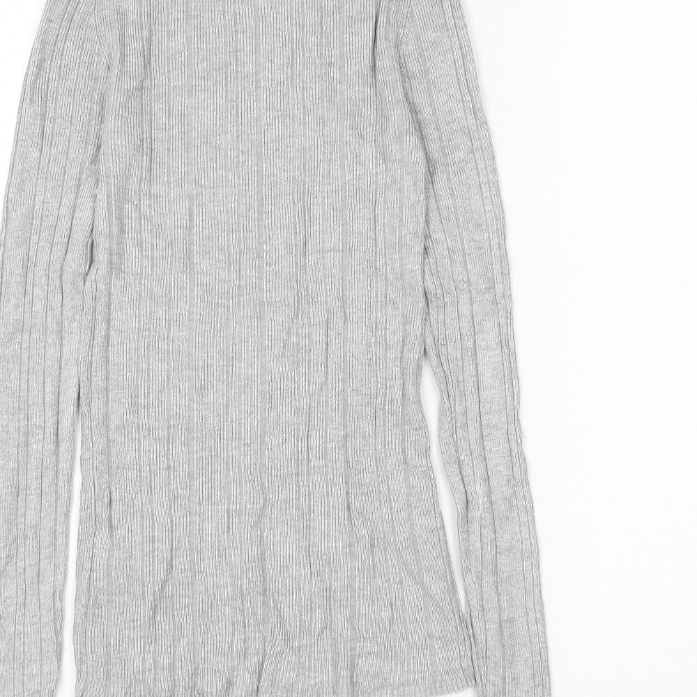 Atmosphere Womens Grey Mock Neck Viscose Pullover Jumper Size 10