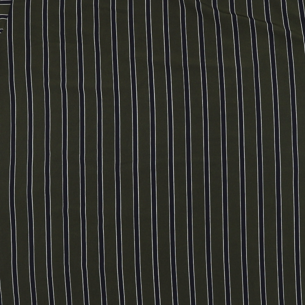 Atmosphere Womens Green Striped Kimono Jacket Size 16 - Short Sleeve