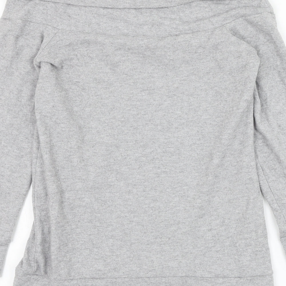 Select Womens Grey Boat Neck Polyester Pullover Jumper Size 10