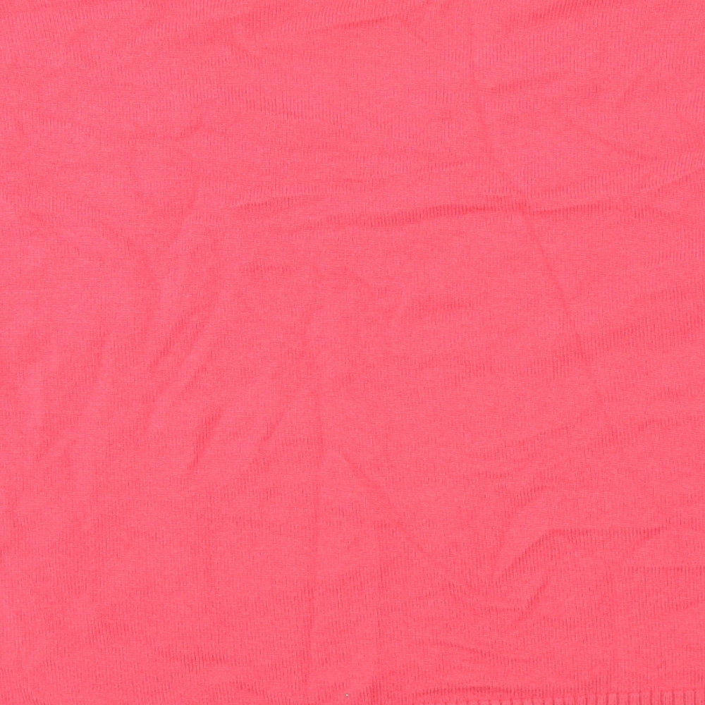 MAX&Co. Womens Pink V-Neck Acrylic Pullover Jumper Size 14