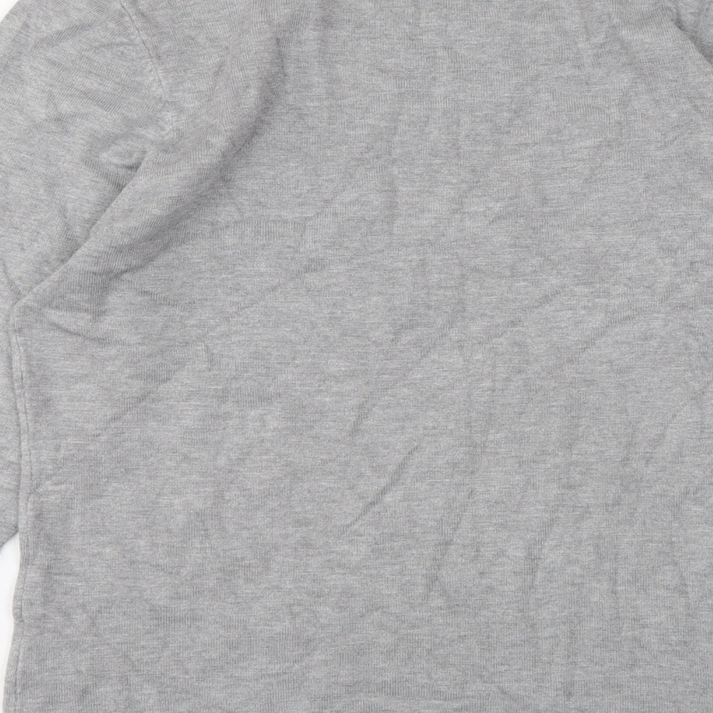 Anna Rose Womens Grey Round Neck Viscose Pullover Jumper Size L