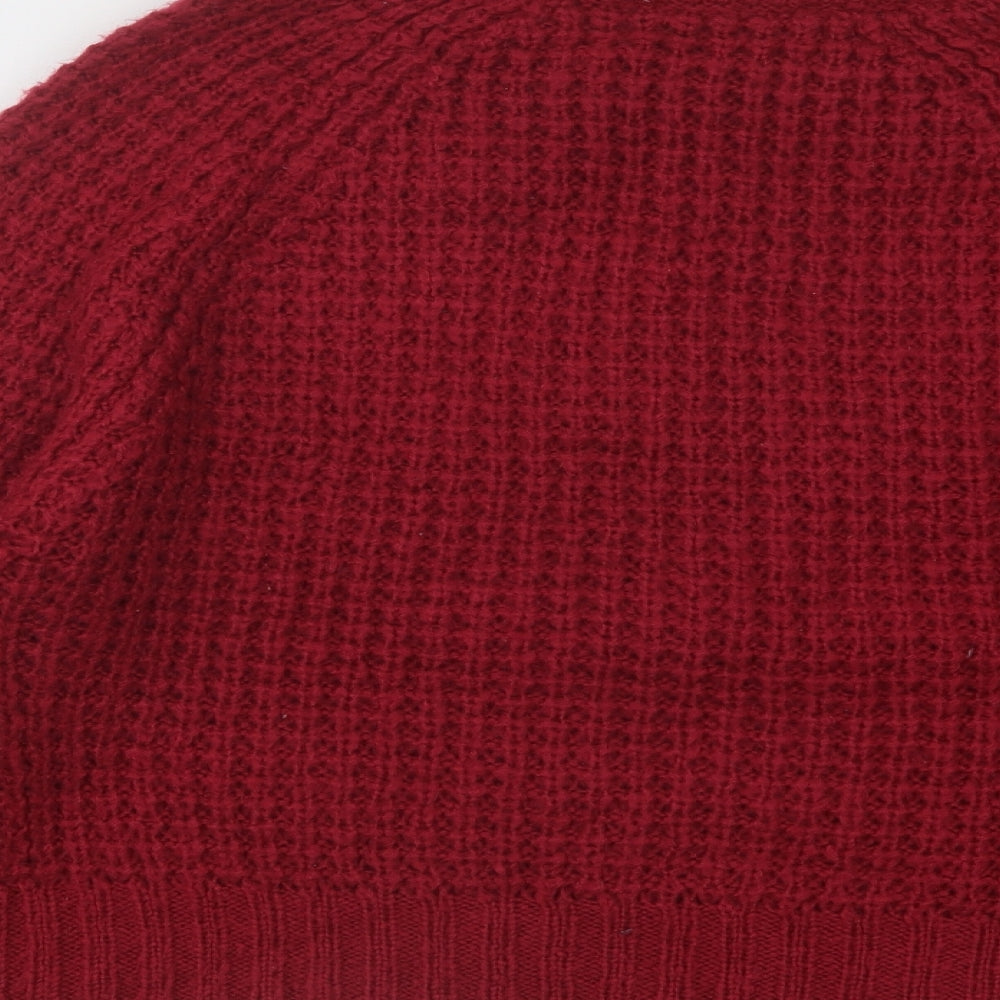 Terranova Womens Pink Round Neck Acrylic Pullover Jumper Size S