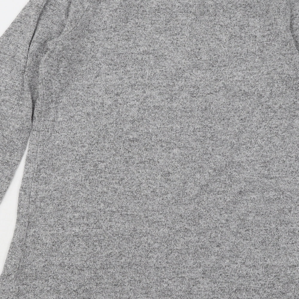 NEXT Womens Grey Round Neck Viscose Pullover Jumper Size 10