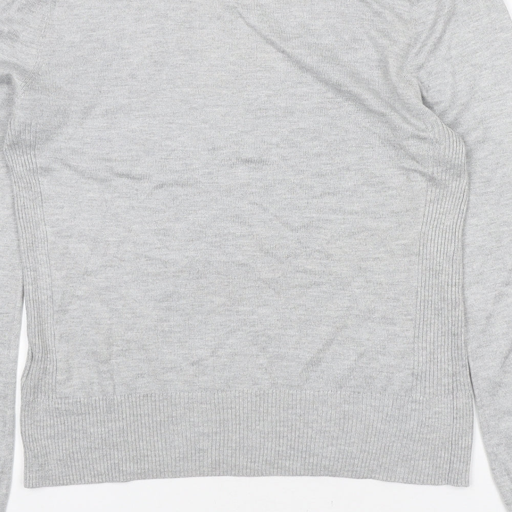 NEXT Womens Grey Round Neck Polyester Pullover Jumper Size 10 - Bell Sleeve