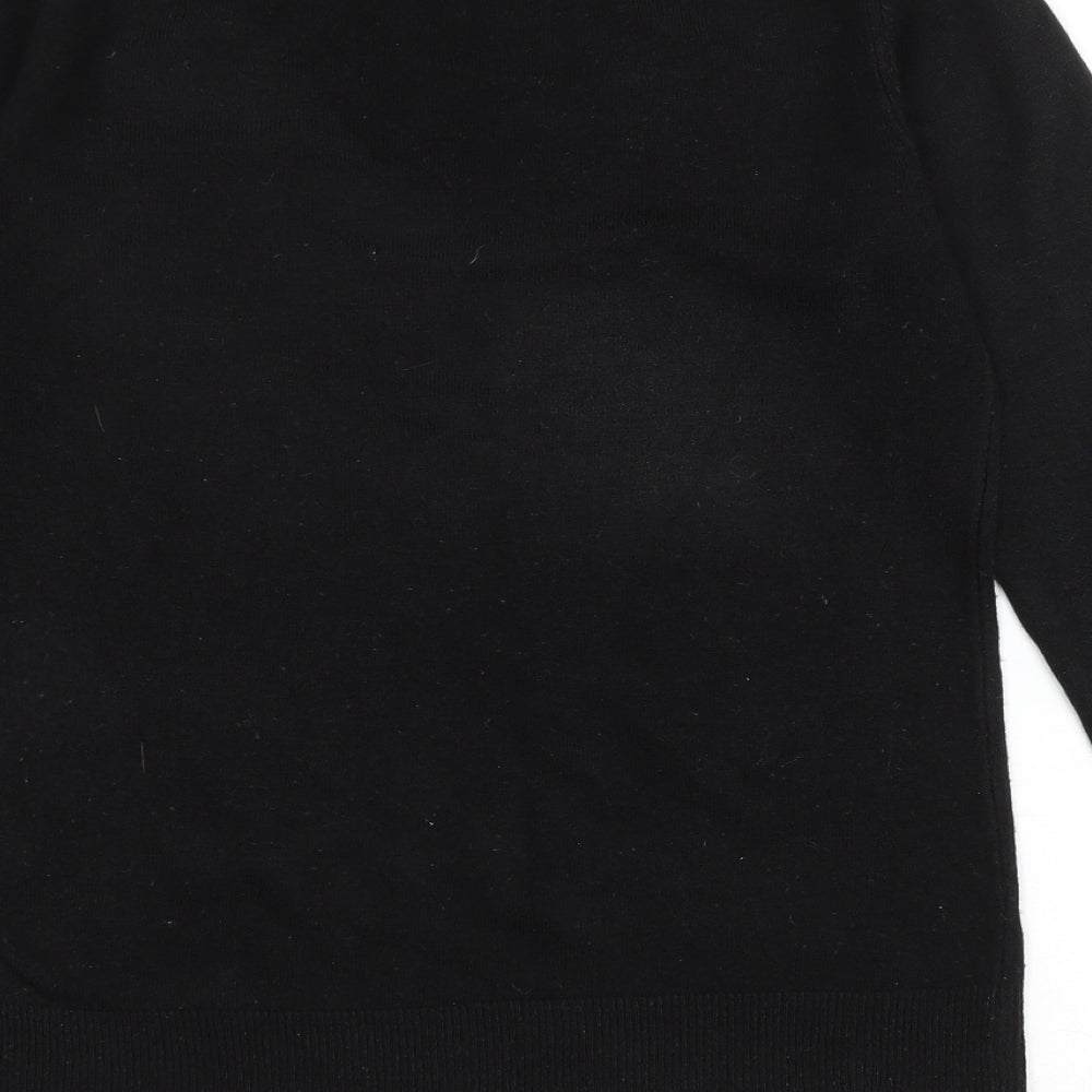 Atmosphere Womens Black Round Neck Acrylic Pullover Jumper Size 8