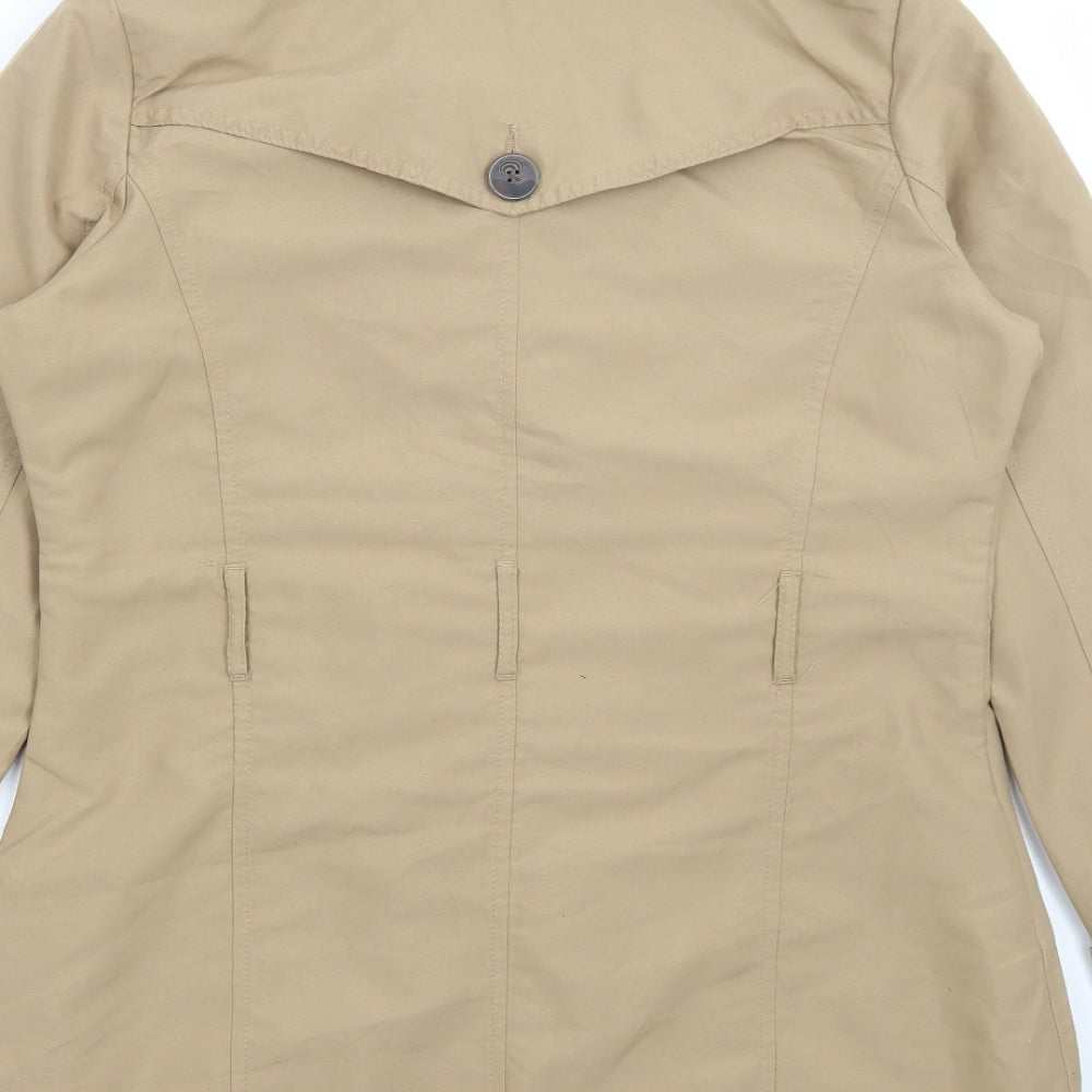 Brave Soul Womens Brown Pea Coat Coat Size 10 Button