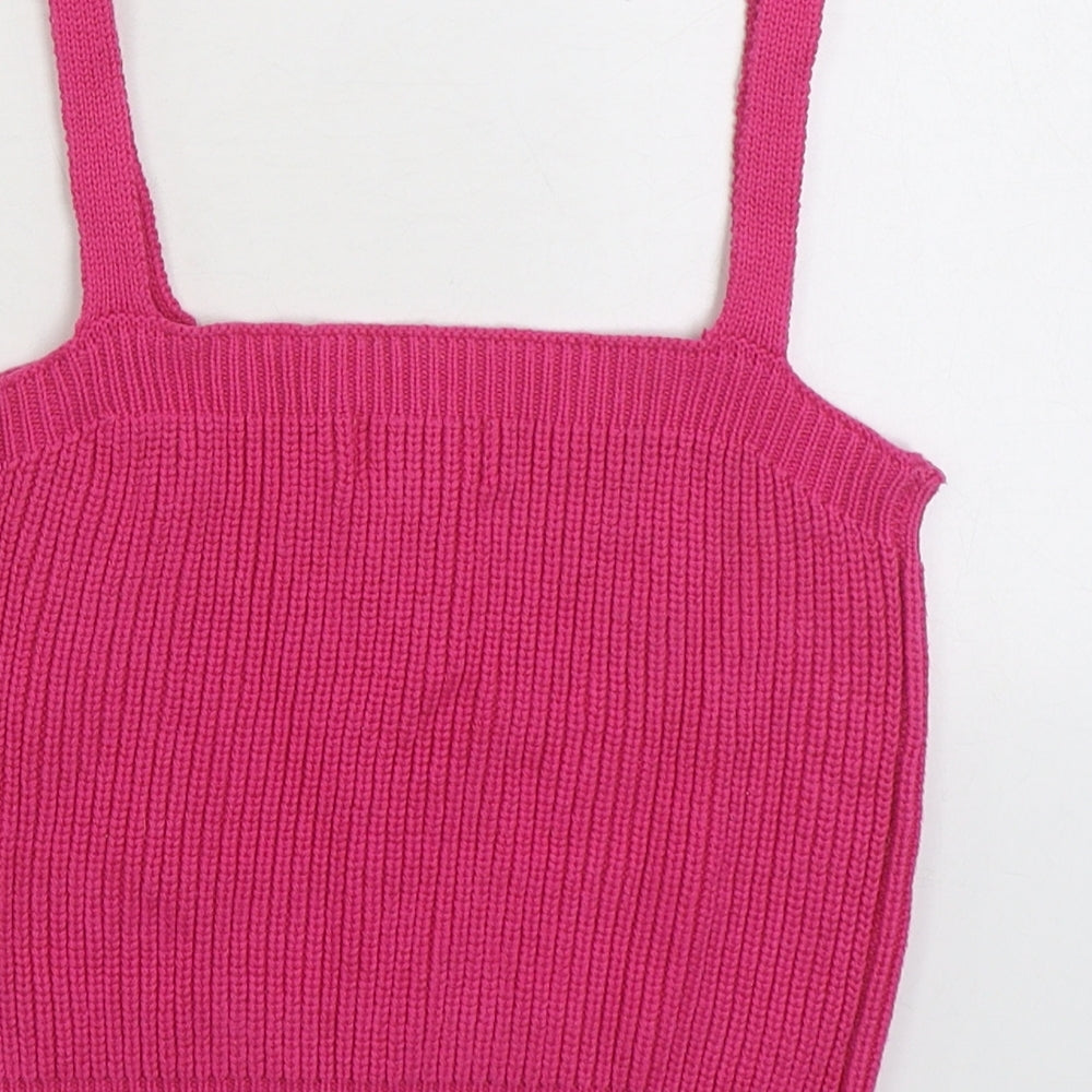 Apricot Womens Pink Acrylic Camisole Tank Size 10 Square Neck
