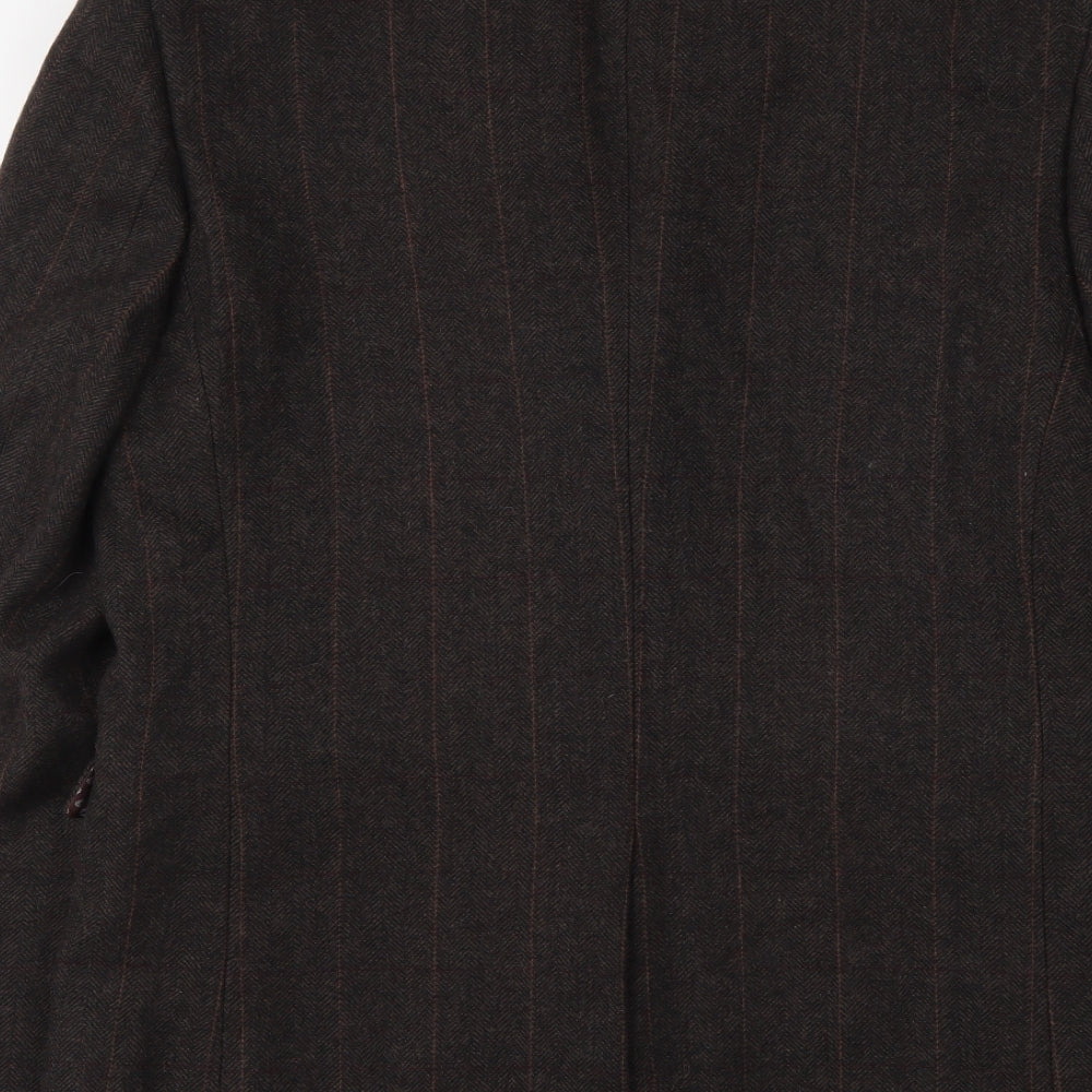 Cedarwood State Mens Brown Striped Wool Jacket Suit Jacket Size M